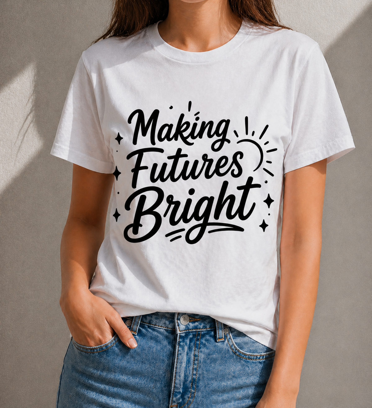 Making Futures Bright Teacher Vinyl T-Shirt | Inspirational Educator Tee
