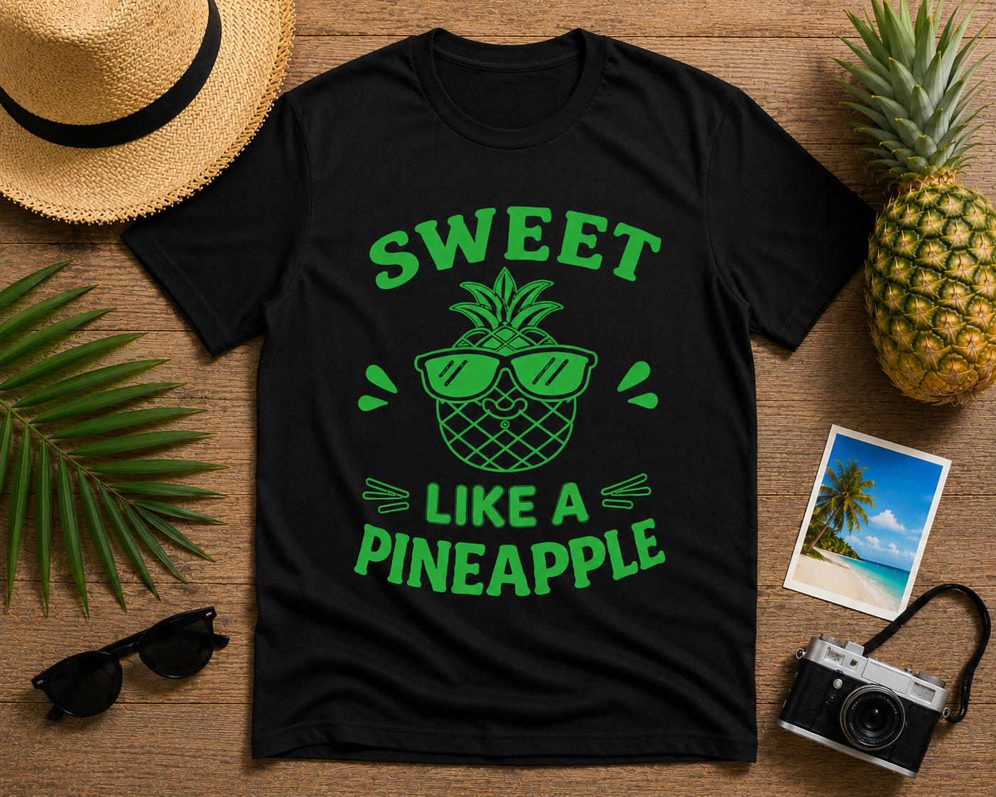 Sweet Like A Pineapple Vinyl T-Shirt | Cute Tropical Summer Tee