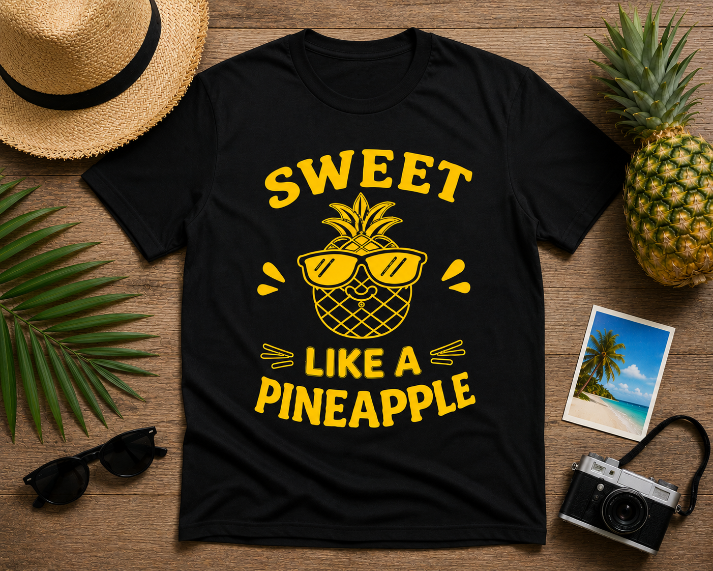 Sweet Like A Pineapple Vinyl T-Shirt | Cute Tropical Summer Tee