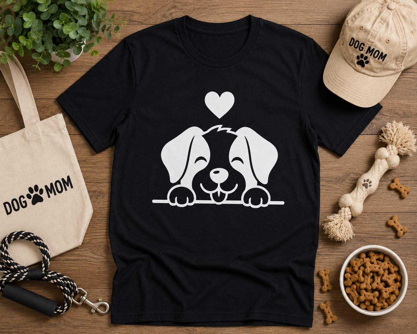 Cute Puppy Dog Lover T-Shirt | Adorable Dog Vinyl Tee | Pet Owner Gift Shirt