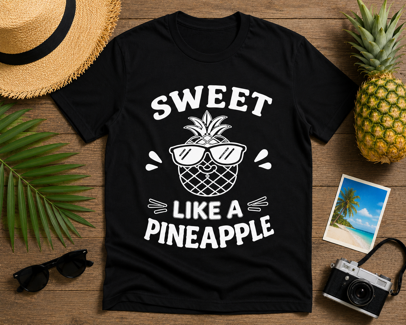 Sweet Like A Pineapple Vinyl T-Shirt | Cute Tropical Summer Tee