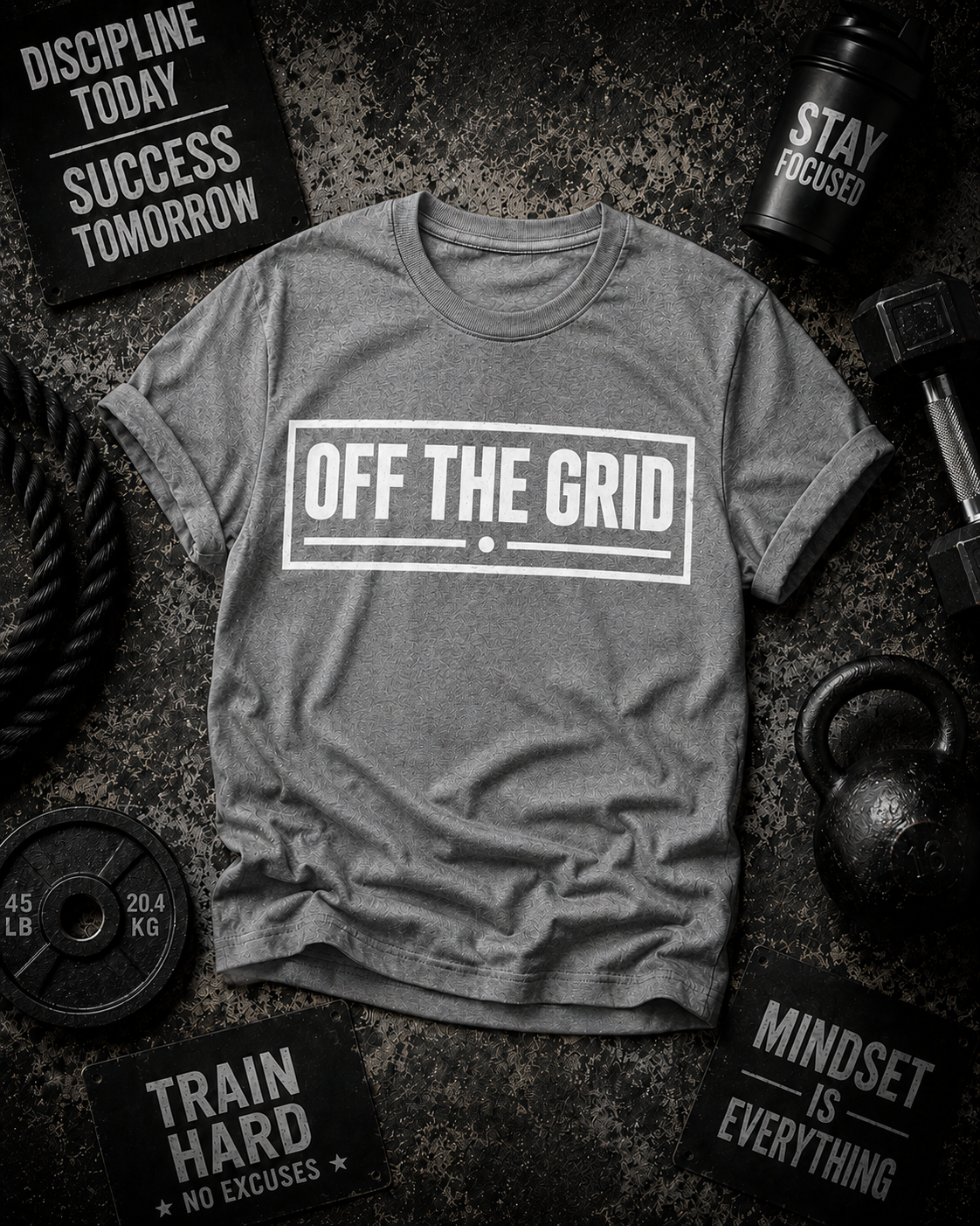 Off The Grid Minimalist Vinyl T-Shirt