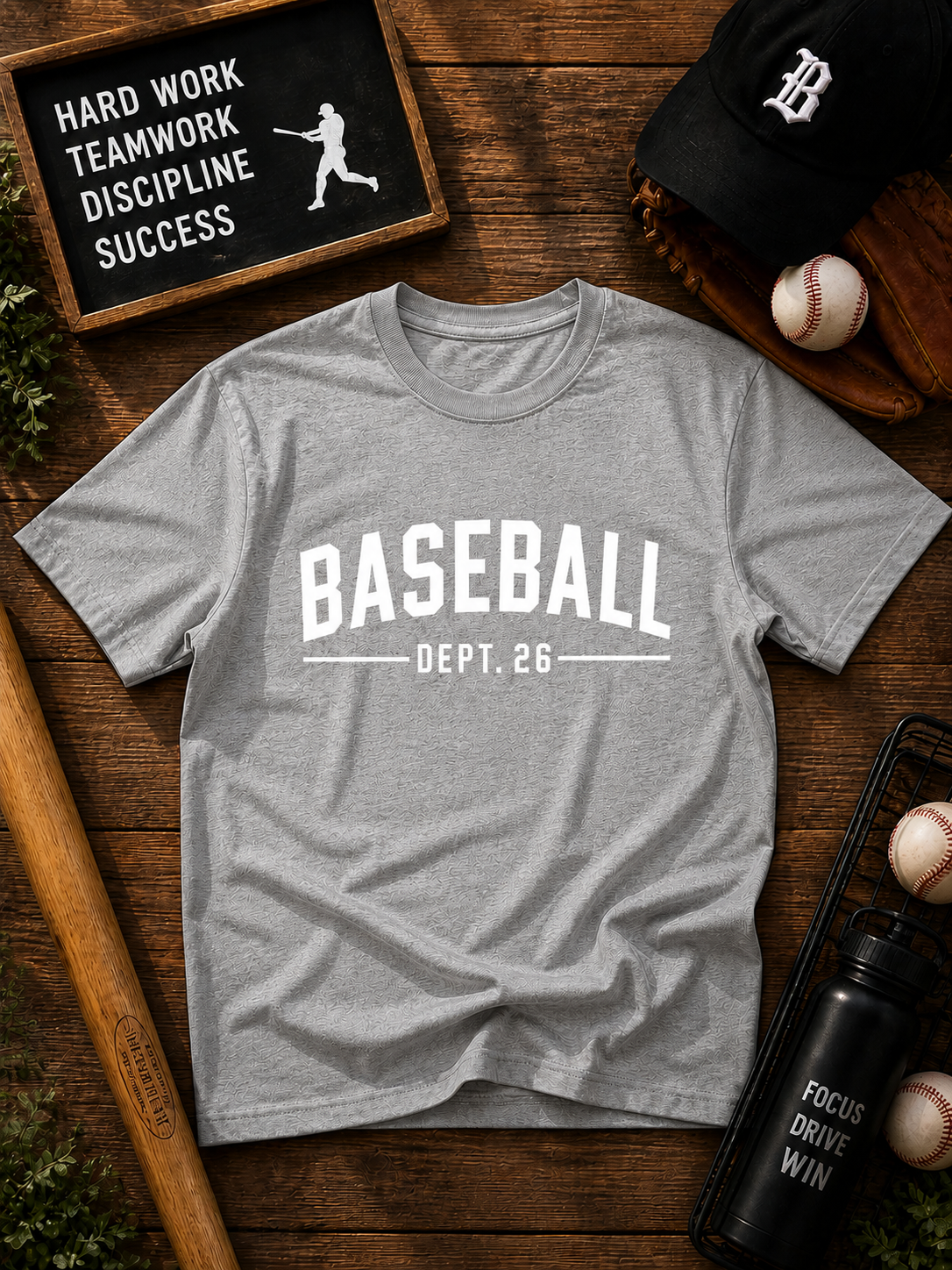 Baseball Dept. 26 Sports Vinyl T-Shirt