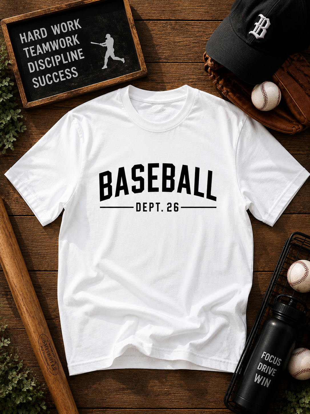 Baseball Dept. 26 Sports Vinyl T-Shirt