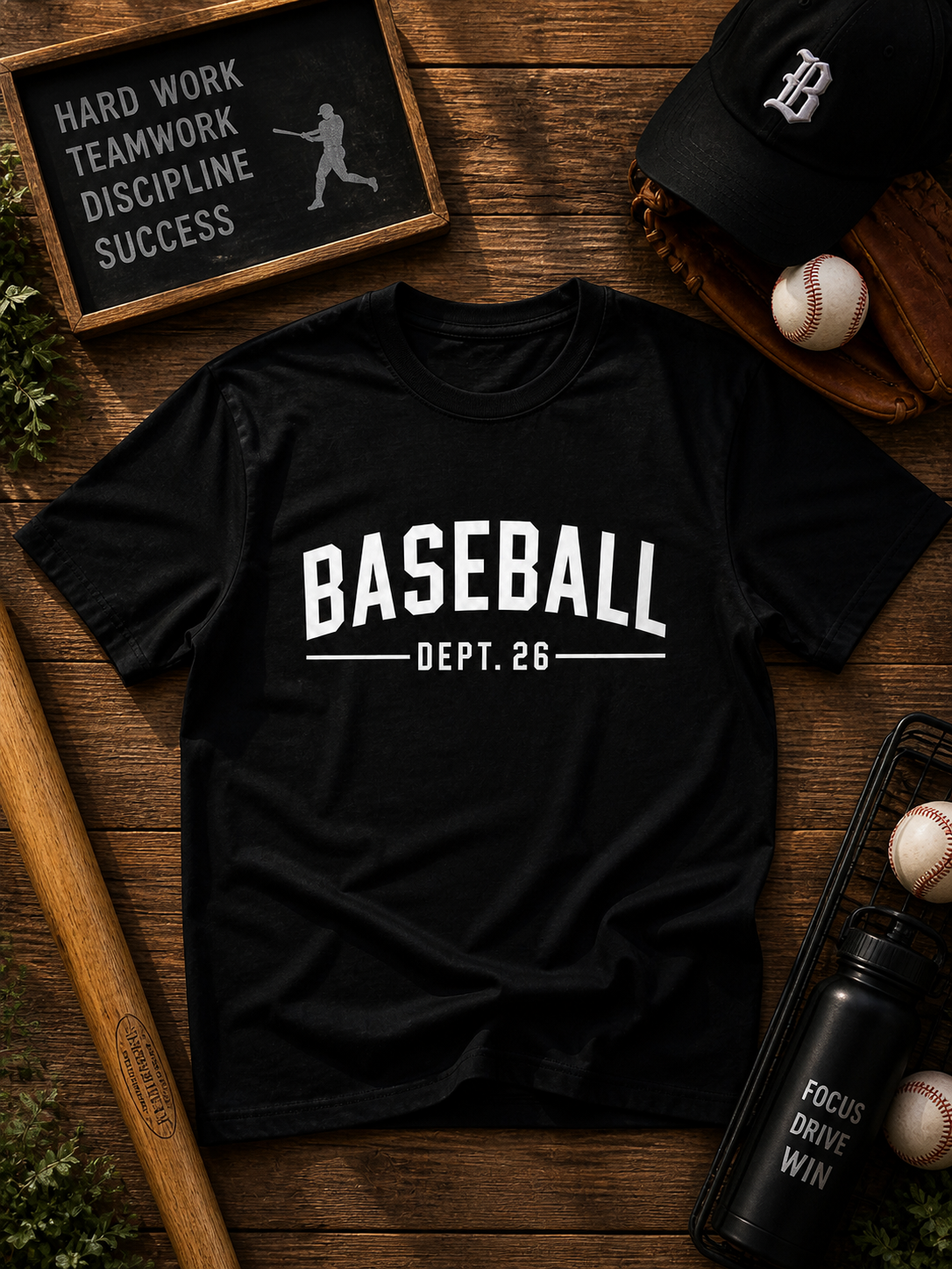 Baseball Dept. 26 Sports Vinyl T-Shirt