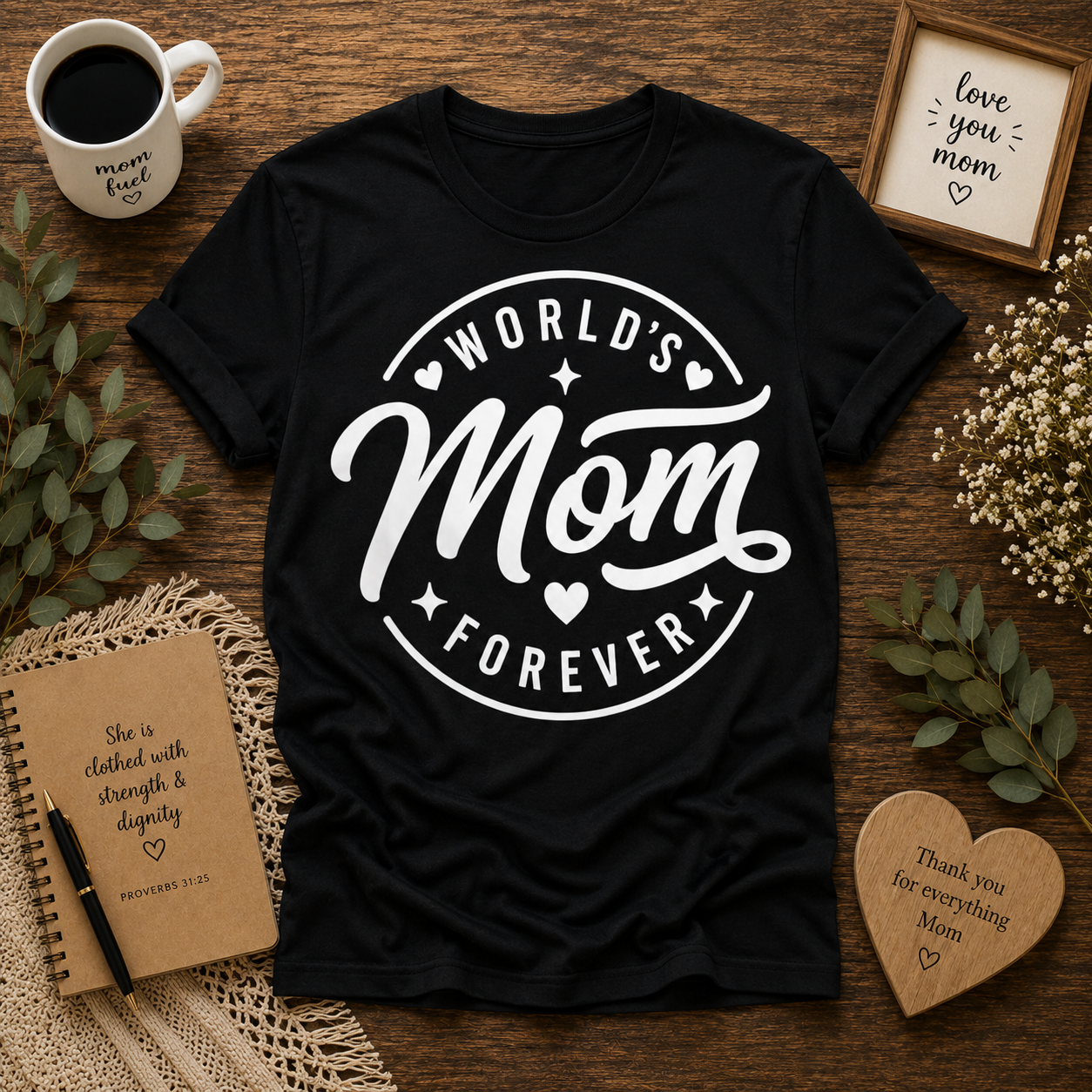 World’s Best Mom Forever Vinyl T-Shirt | Cute Mother’s Day Tee
