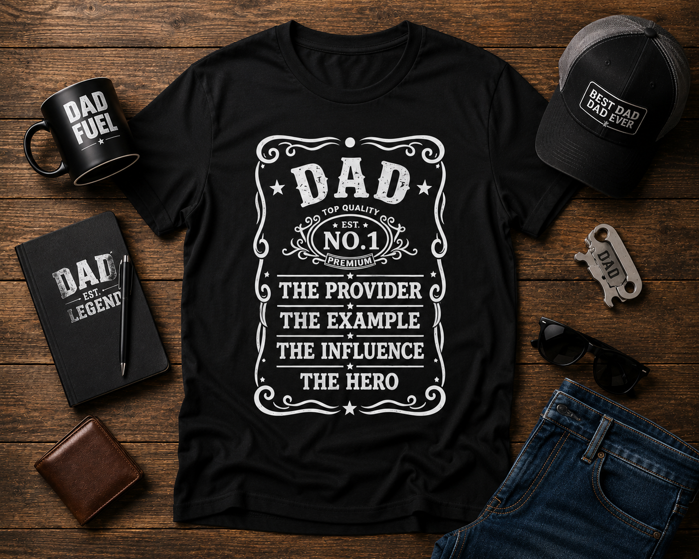 Dad The Provider Vinyl T-Shirt | Father Appreciation Vintage Tee