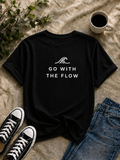 Go With The Flow Beach Minimalist Vinyl T-Shirt