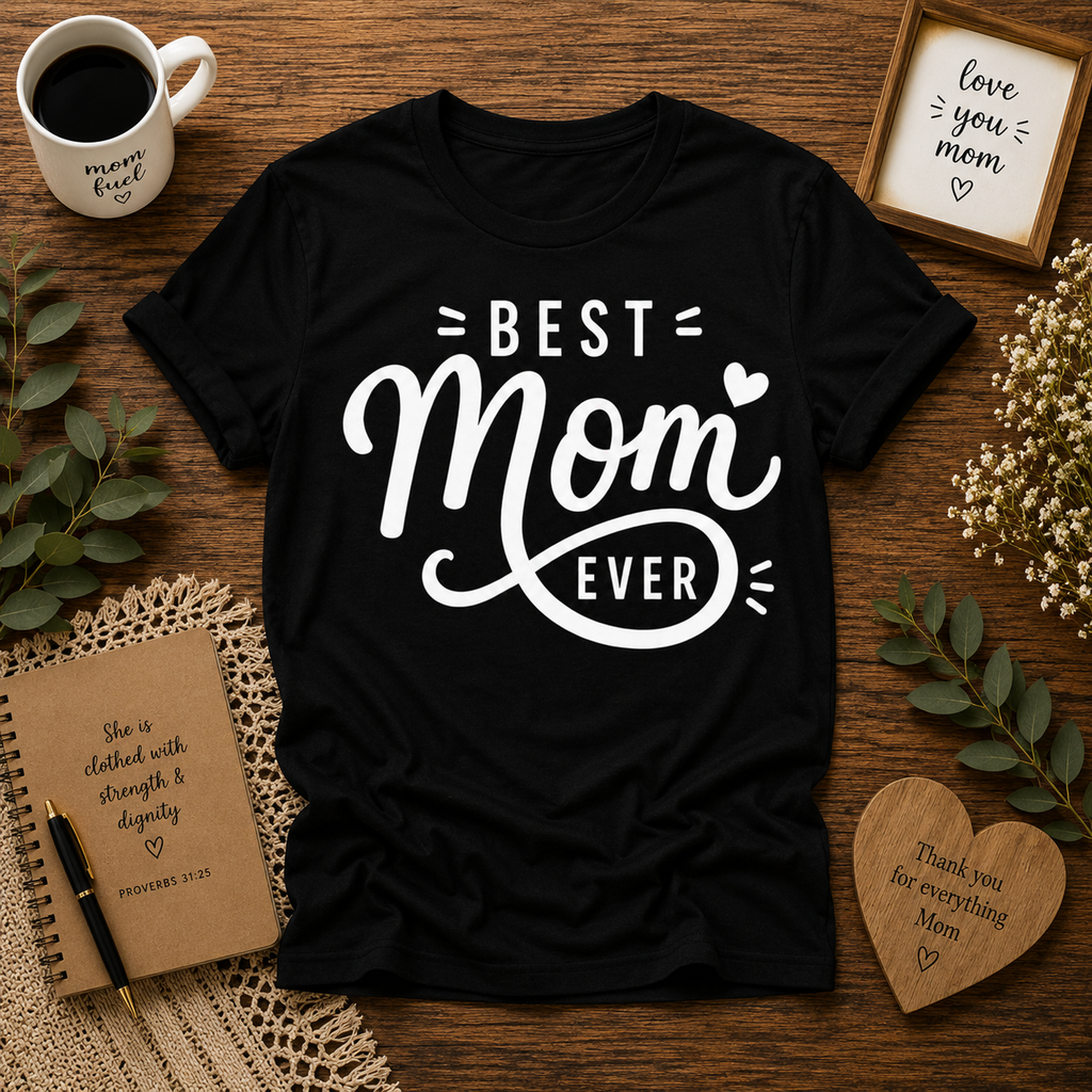 Best Mom Ever Vinyl T-Shirt | Cute Mother’s Day Gift Tee