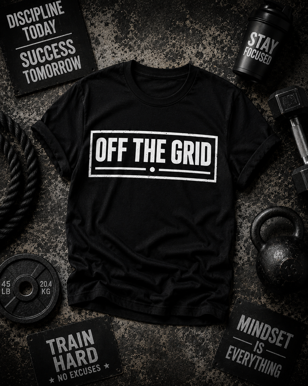 Off The Grid Minimalist Vinyl T-Shirt