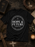 Hope & Future Christian Inspirational Bible Verse Vinyl T-Shirt