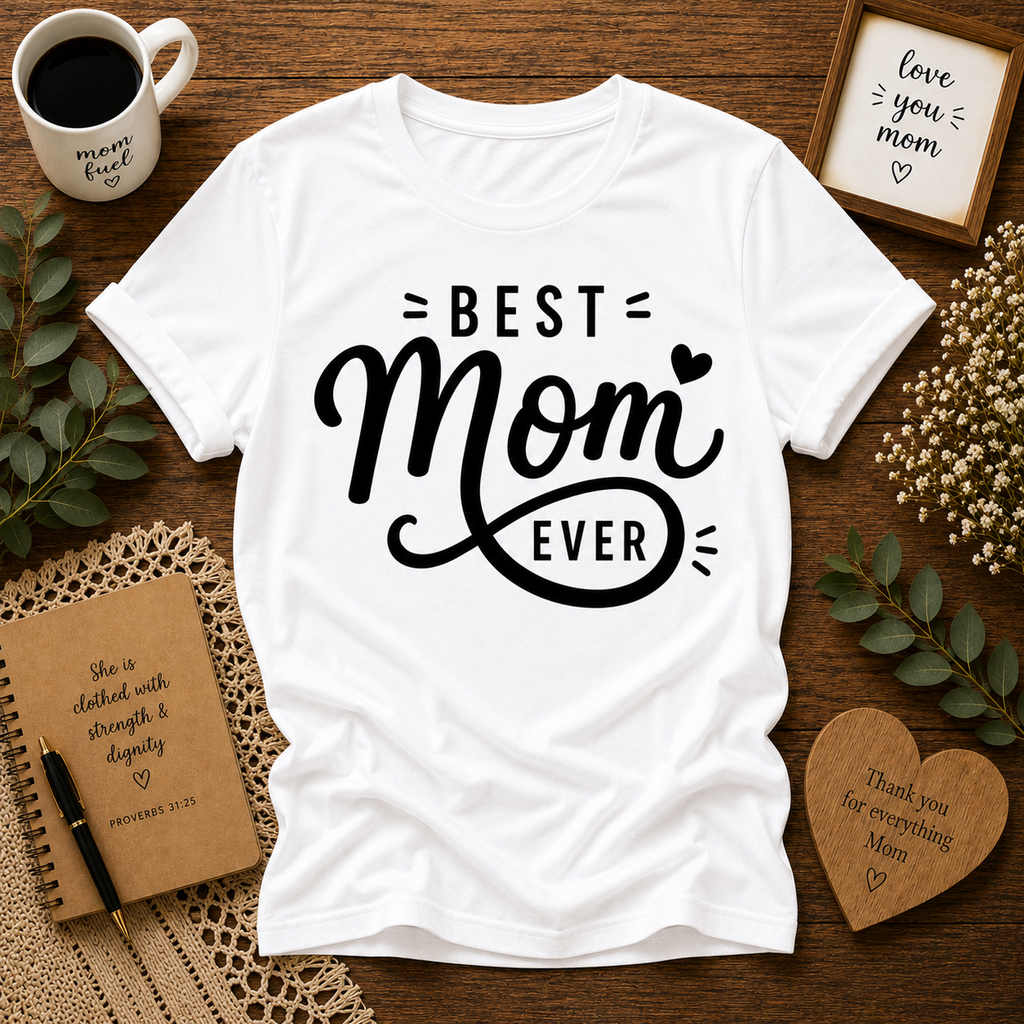 Best Mom Ever Vinyl T-Shirt | Cute Mother’s Day Gift Tee