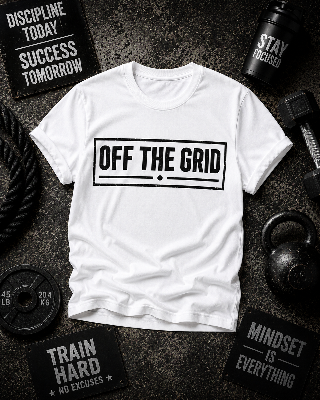 Off The Grid Minimalist Vinyl T-Shirt