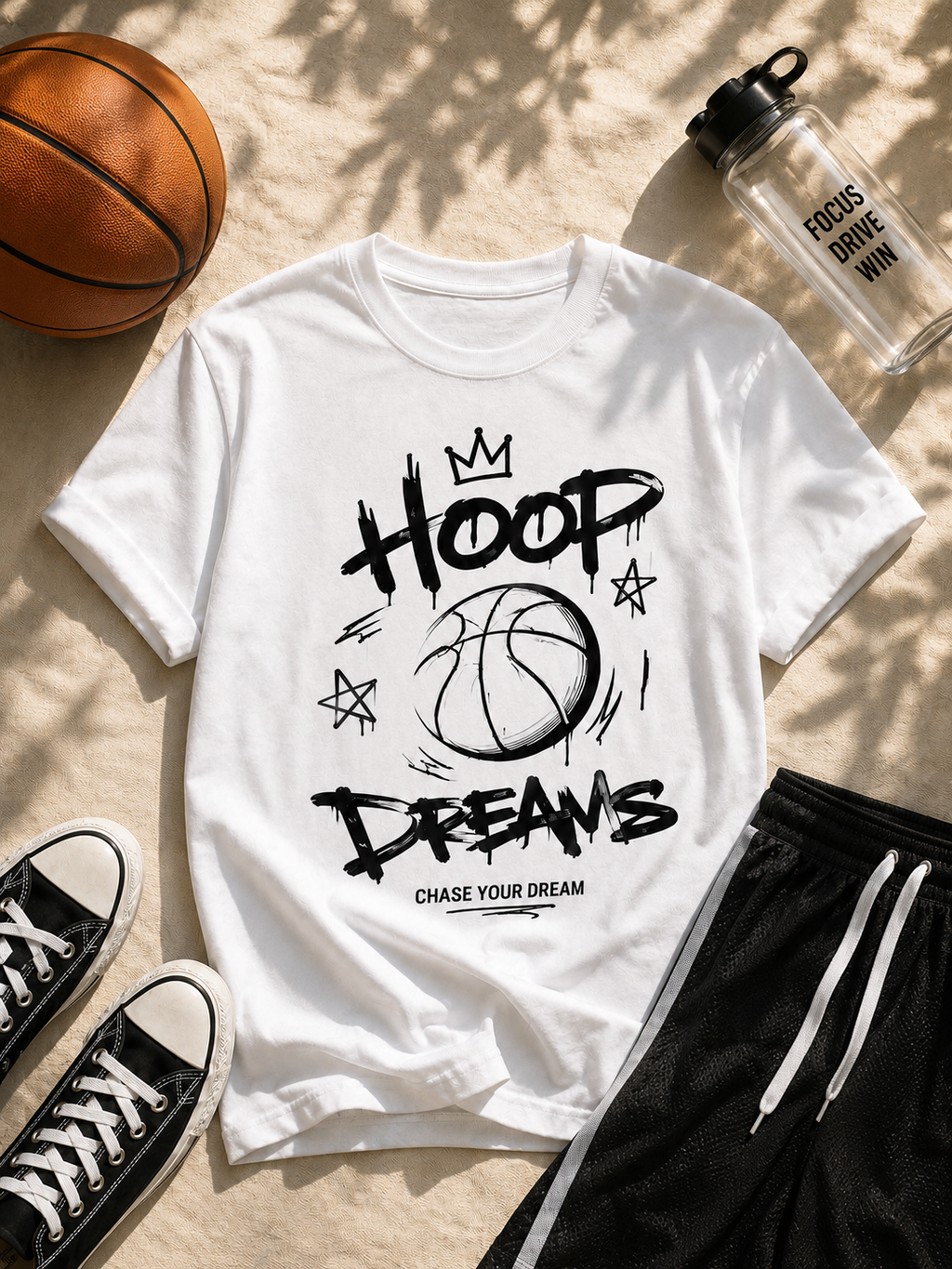 Hoop Dreams Basketball Streetwear Vinyl T-Shirt