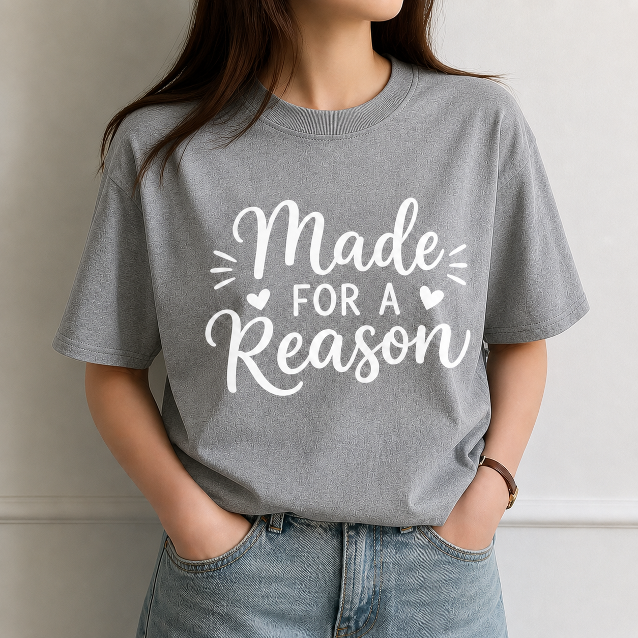 Made For A Reason Inspirational Vinyl T-Shirt