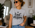 Cat Mom T-Shirt | Cute Cat Lover Vinyl Tee | Paw Print Kitty Mom Gift Shirt