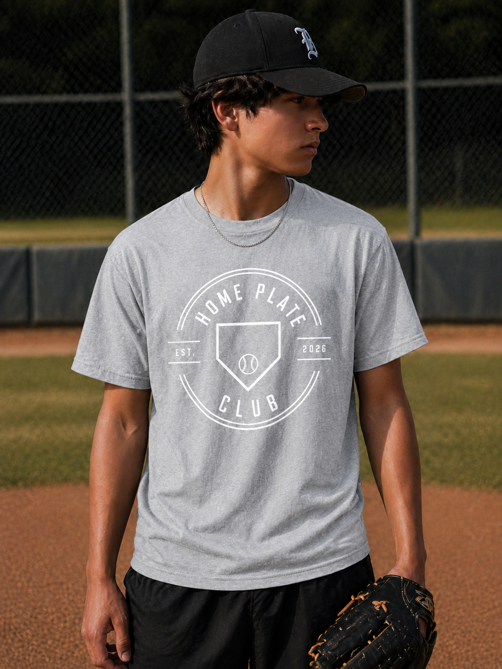 Home Plate Club Baseball Vinyl T-Shirt