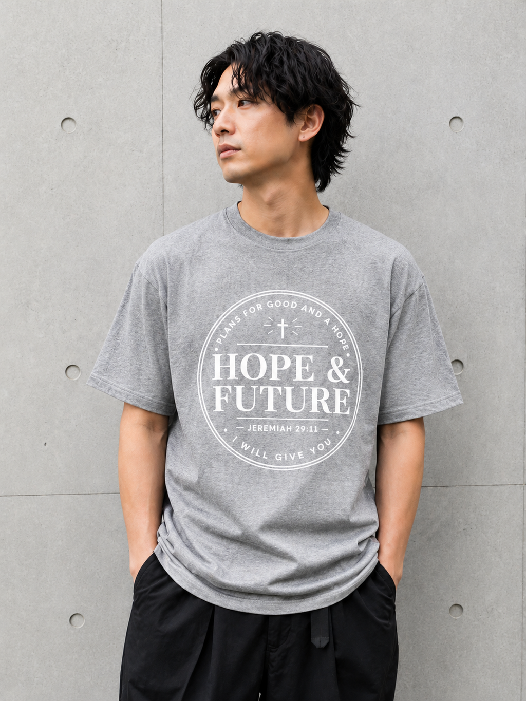 Hope & Future Christian Inspirational Bible Verse Vinyl T-Shirt