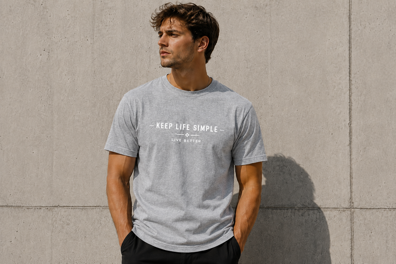 Keep Life Simple Minimalist Inspirational Vinyl T-Shirt