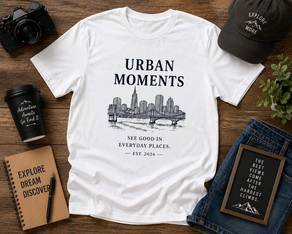 Urban Moments Graphic T-Shirt | Vintage City Skyline Unisex Tee | Modern Streetwear Shirt