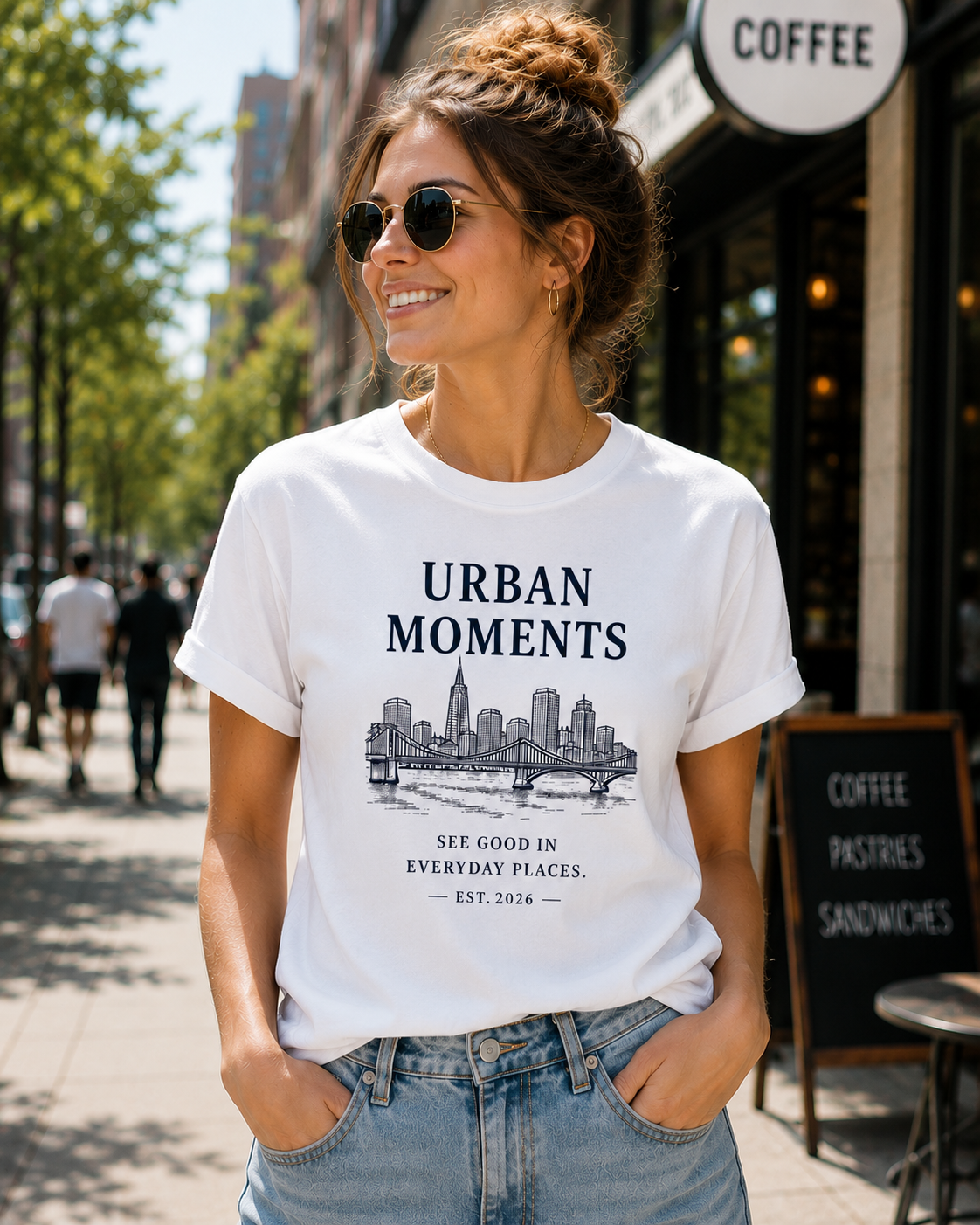 Urban Moments Graphic T-Shirt | Vintage City Skyline Unisex Tee | Modern Streetwear Shirt