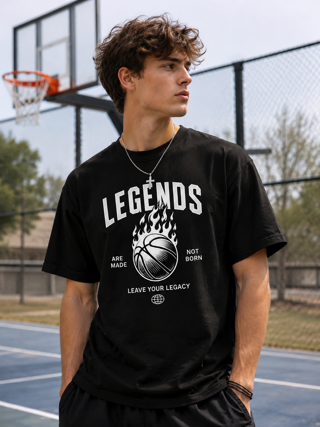 Legends Are Made Basketball Vinyl T-Shirt | Motivational Sports Tee