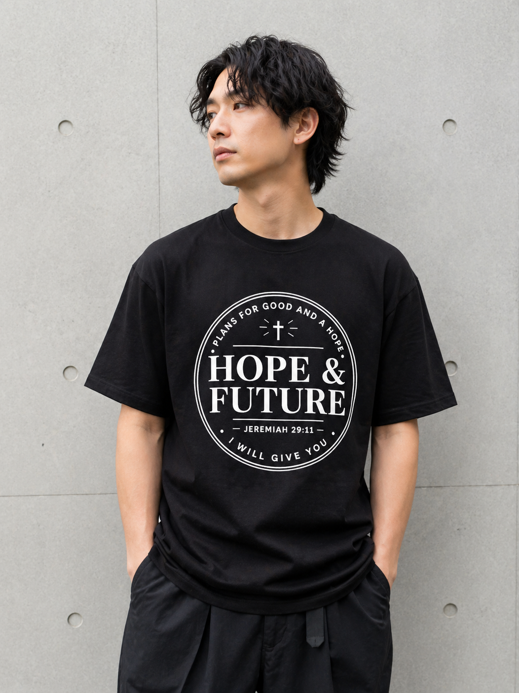 Hope & Future Christian Inspirational Bible Verse Vinyl T-Shirt
