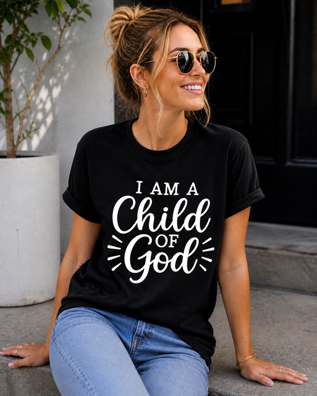 I Am A Child Of God Christian Faith Vinyl T-Shirt