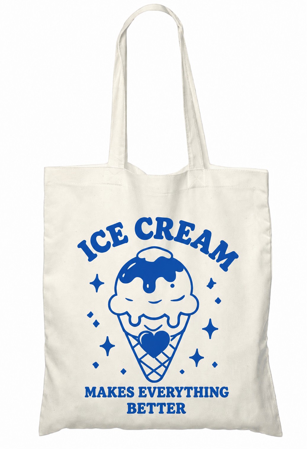 Ice Cream Makes Everything Better Tote Bag | Cute Aesthetic Canvas Bag