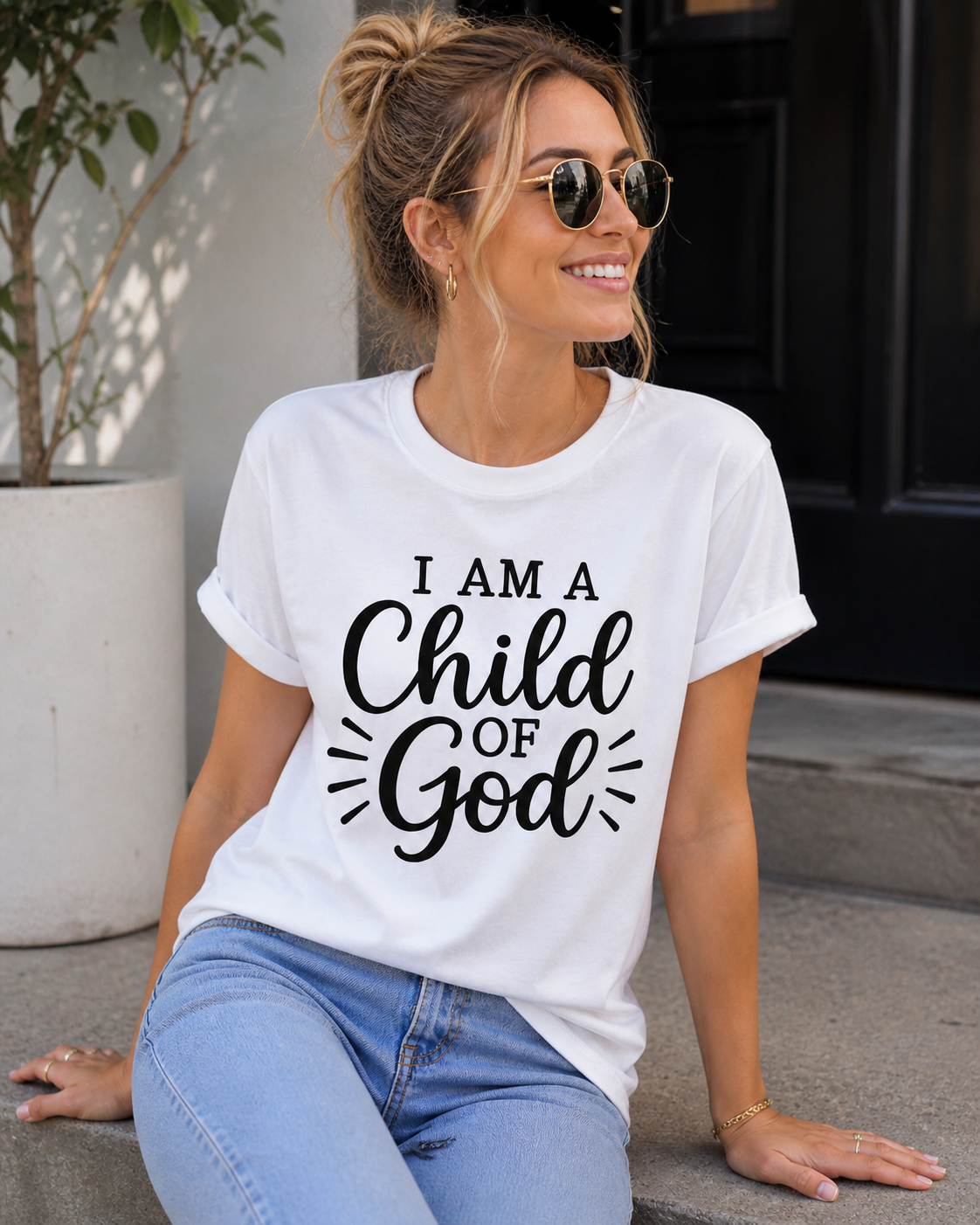 I Am A Child Of God Christian Faith Vinyl T-Shirt