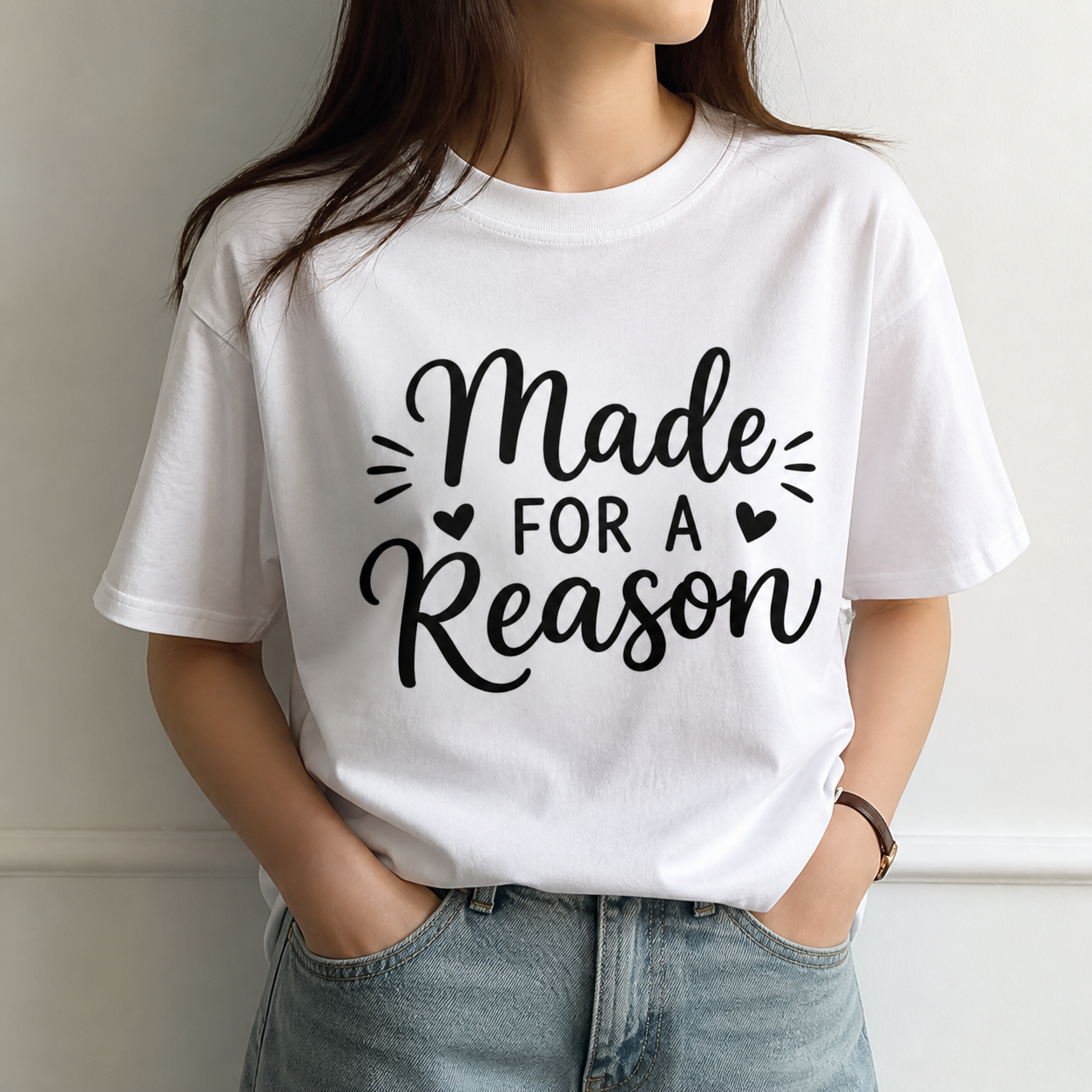 Made For A Reason Inspirational Vinyl T-Shirt