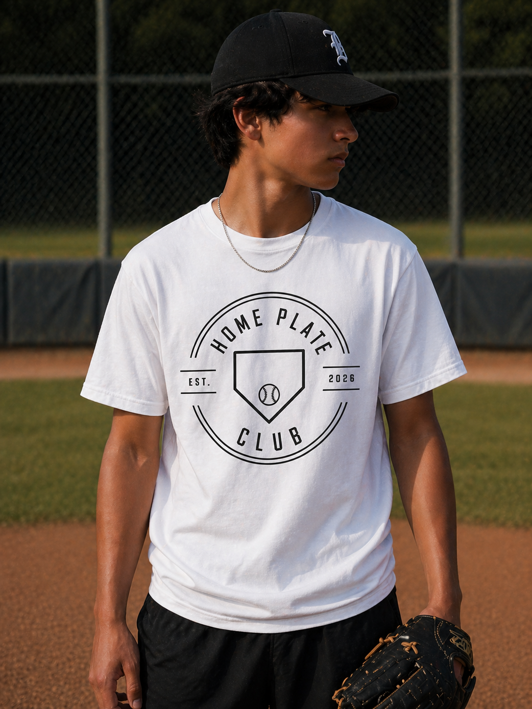 Home Plate Club Baseball Vinyl T-Shirt