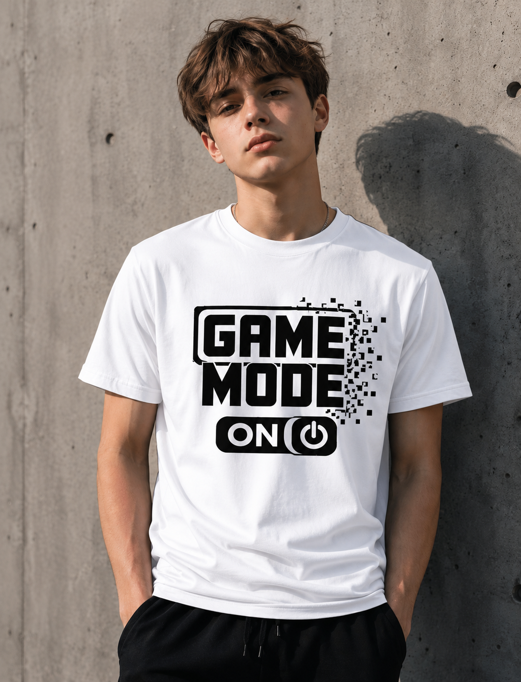 Game Mode ON Motivational Gamer & Fitness Vinyl T-Shirt